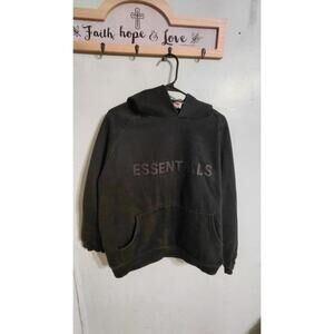 Fear of God ESSENTIALS Black Hoodie Sweatshirt